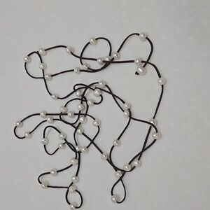 52 Natural Pearls On 9 Ft Suede Rope